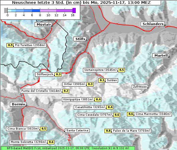 Neuschnee, 17. 11. 2025