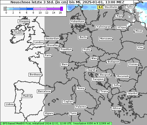 Neuschnee, 1. 1. 2025