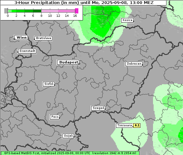 Niederschlag, 8. 9. 2025