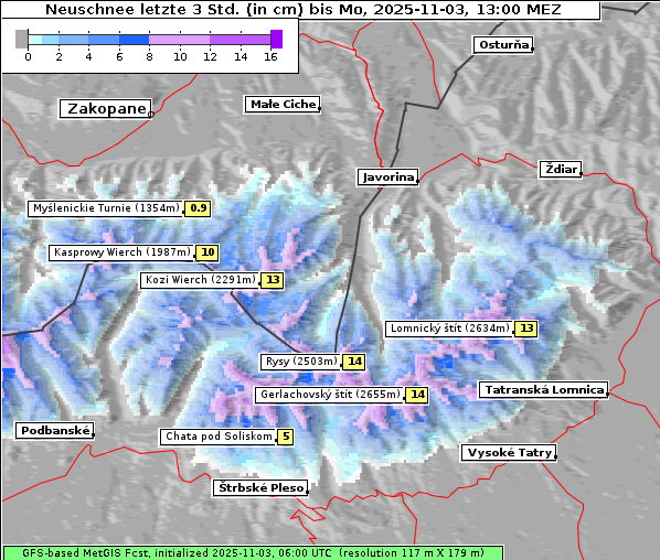 Neuschnee, 3. 11. 2025
