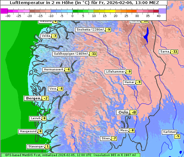 Temperatur, 6. 2. 2026