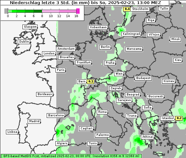 Niederschlag, 23. 2. 2025