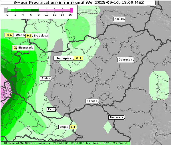 Niederschlag, 10. 9. 2025