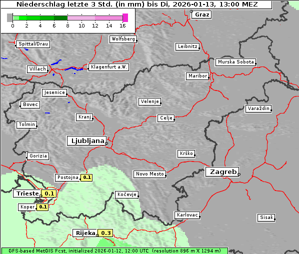 Niederschlag, 13. 1. 2026