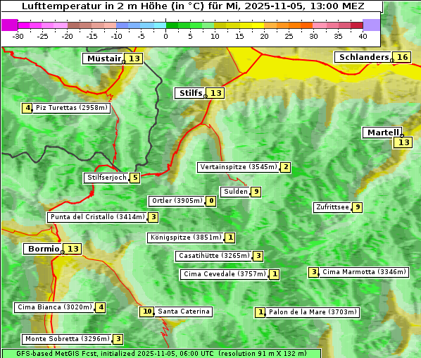 Temperatur, 5. 11. 2025