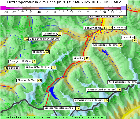 Temperatur, 15. 10. 2025