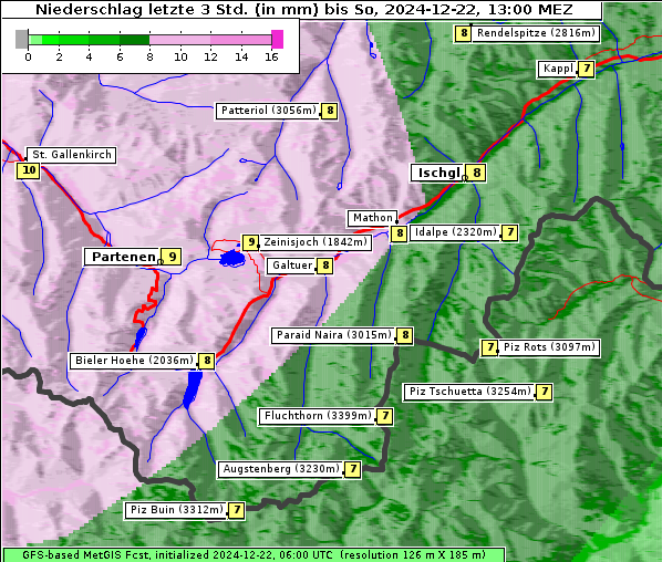 Niederschlag, 22. 12. 2024