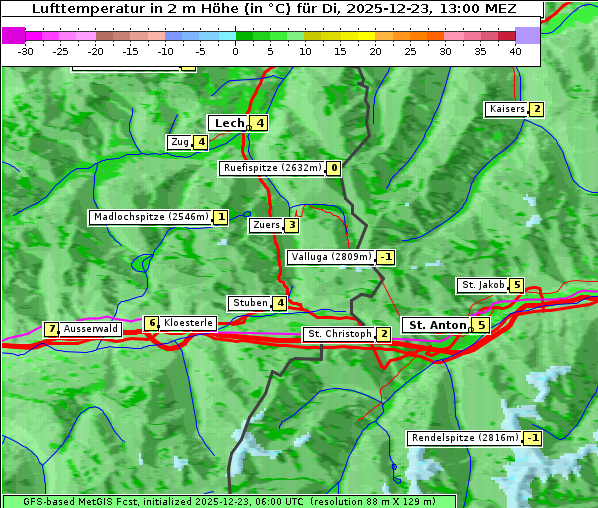 Temperatur, 23. 12. 2025
