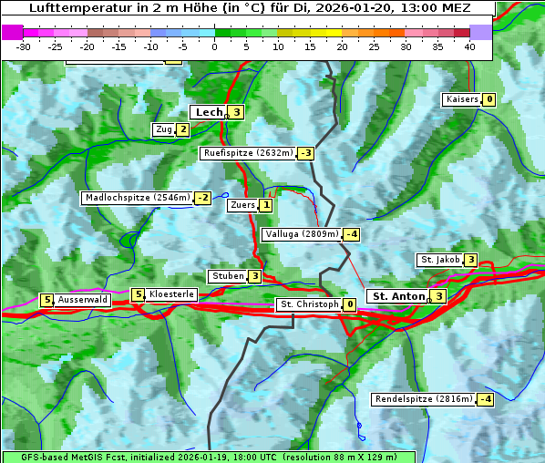 Temperatur, 20. 1. 2026