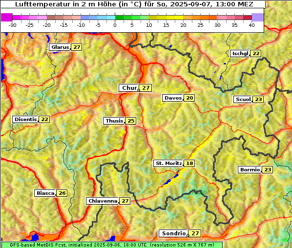 Temperatur, 7. 9. 2025