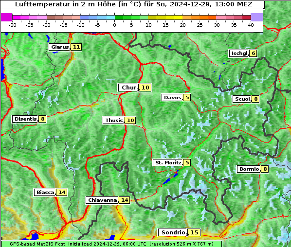 Temperatur, 29. 12. 2024