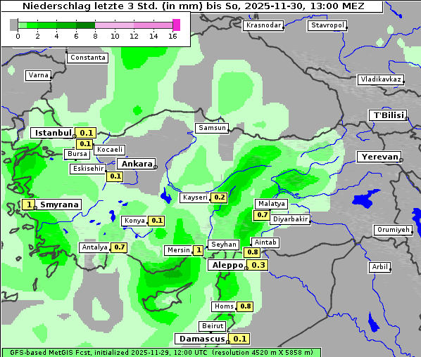 Niederschlag, 30. 11. 2025