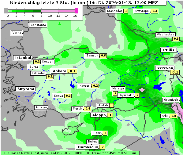 Niederschlag, 13. 1. 2026