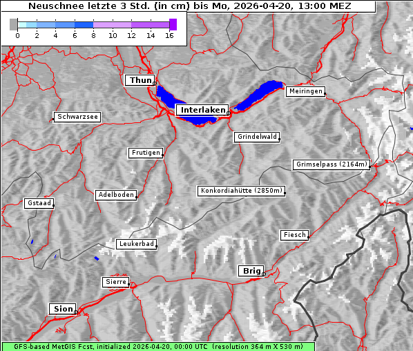 Neuschnee, 20. 4. 2026
