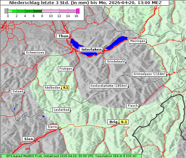 Niederschlag, 20. 4. 2026