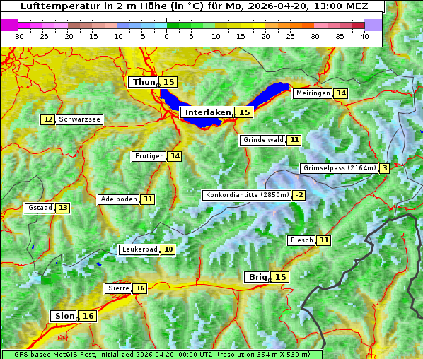 Temperatur, 20. 4. 2026