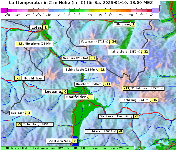 Temperatur, 10. 1. 2026