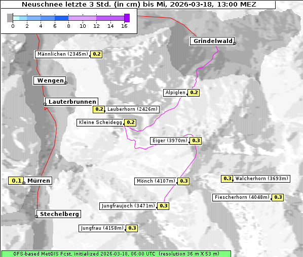 Neuschnee, 18. 3. 2026