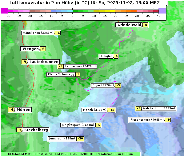 Temperatur, 2. 11. 2025