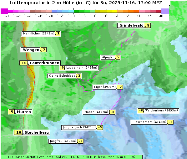Temperatur, 16. 11. 2025