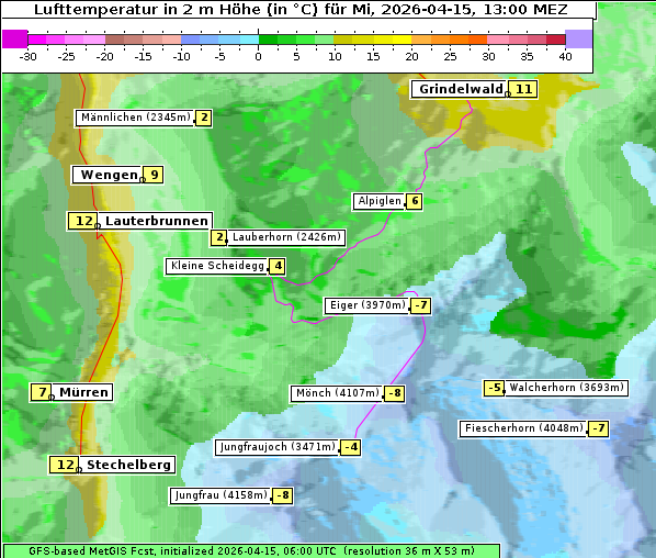 Temperatur, 15. 4. 2026
