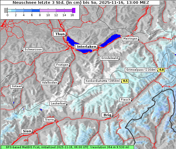Neuschnee, 16. 11. 2025