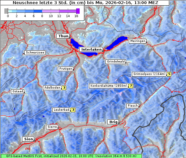 Neuschnee, 16. 2. 2026