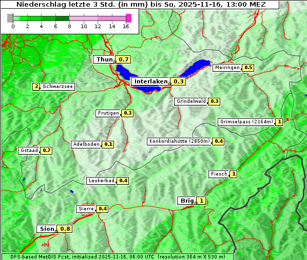 Niederschlag, 16. 11. 2025
