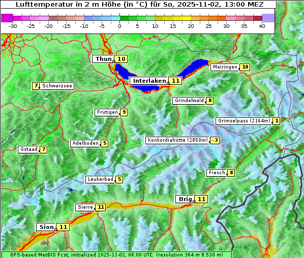 Temperatur, 2. 11. 2025