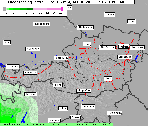 Niederschlag, 16. 12. 2025