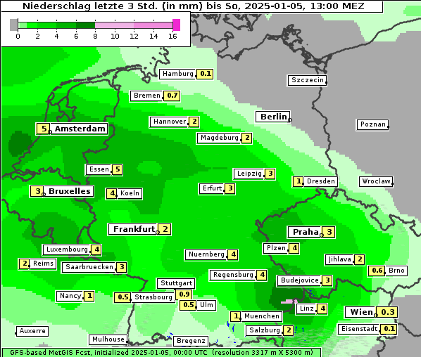 Niederschlag, 5. 1. 2025