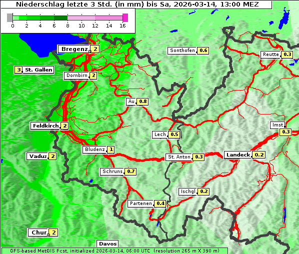 Niederschlag, 14. 3. 2026