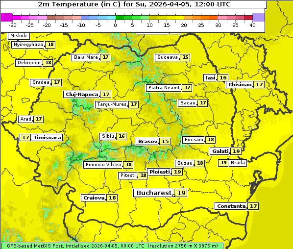 Temperatur, 5. 4. 2026
