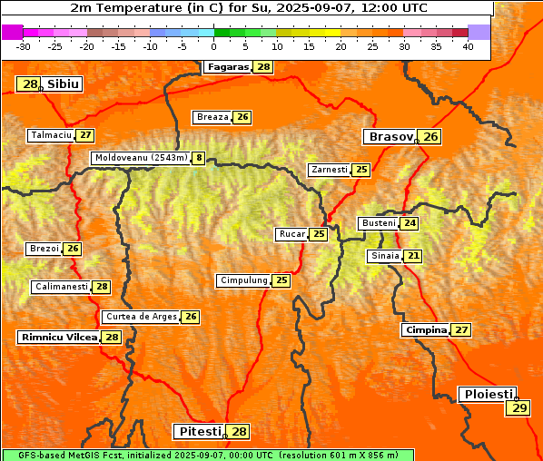 Temperatur, 7. 9. 2025