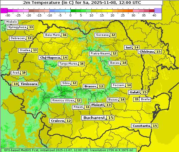 Temperatur, 8. 11. 2025
