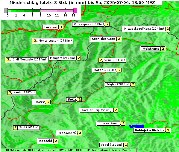 Niederschlag, 6. 7. 2025