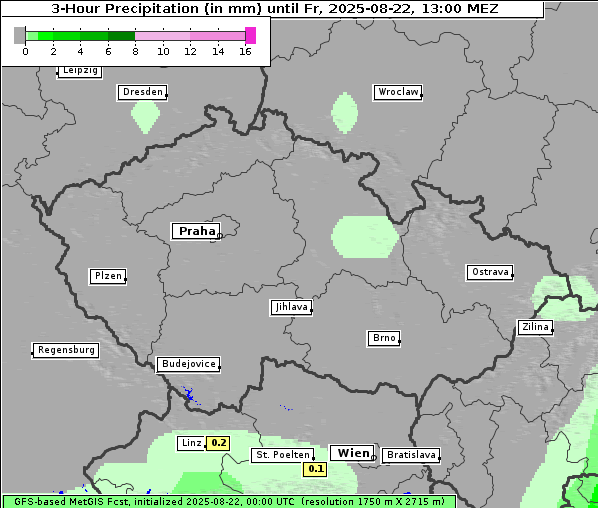 Niederschlag, 22. 8. 2025