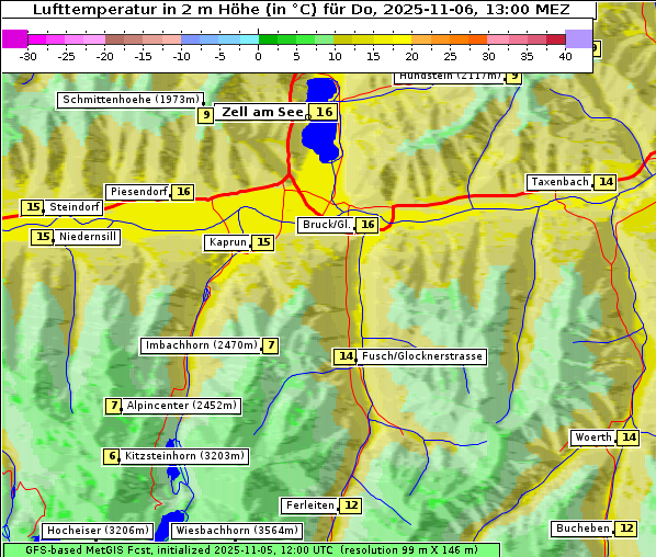 Temperatur, 6. 11. 2025
