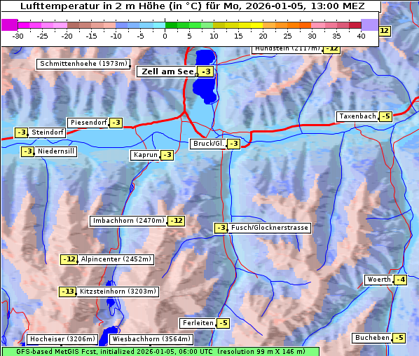 Temperatur, 5. 1. 2026