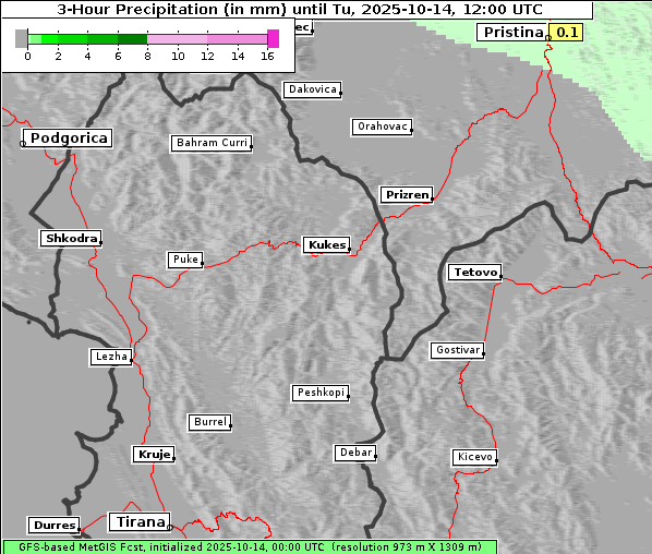 Niederschlag, 14. 10. 2025