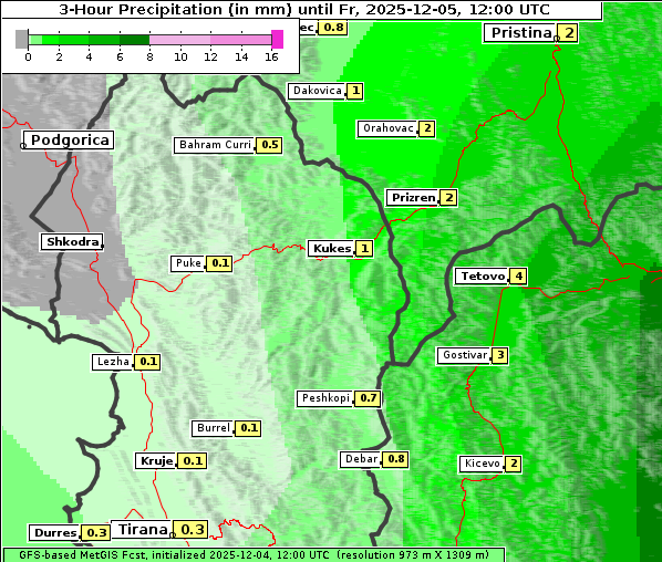 Niederschlag, 5. 12. 2025