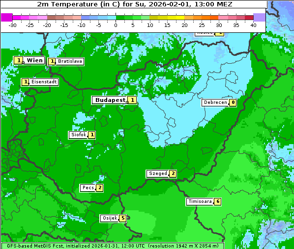 Temperatur, 1. 2. 2026