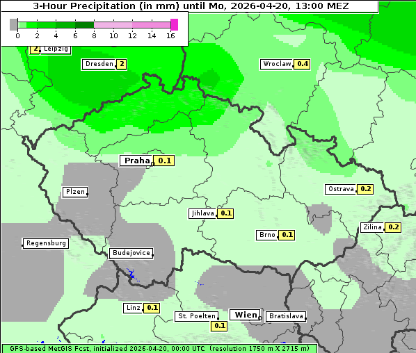 Niederschlag, 20. 4. 2026