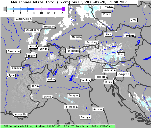 Neuschnee, 28. 2. 2025