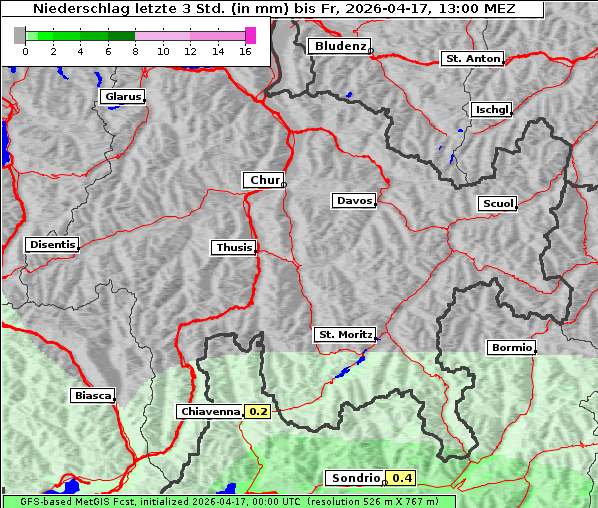 Niederschlag, 17. 4. 2026