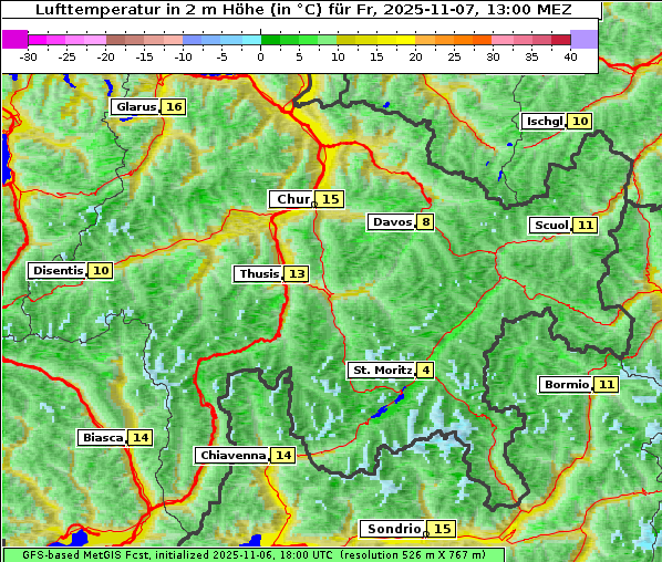 Temperatur, 7. 11. 2025