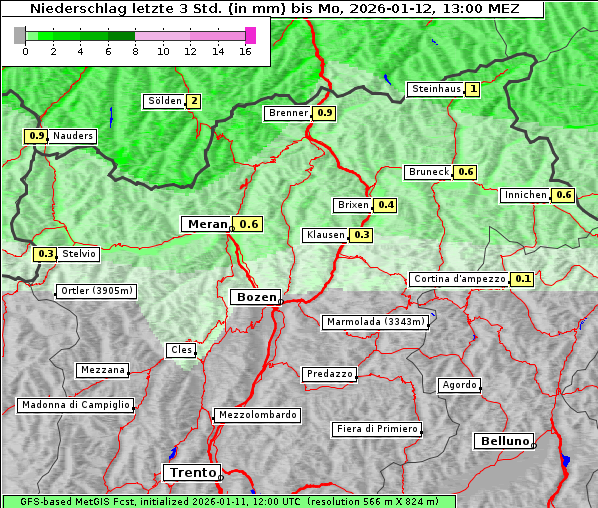 Niederschlag, 12. 1. 2026