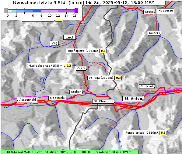 Neuschnee, 18. 5. 2025