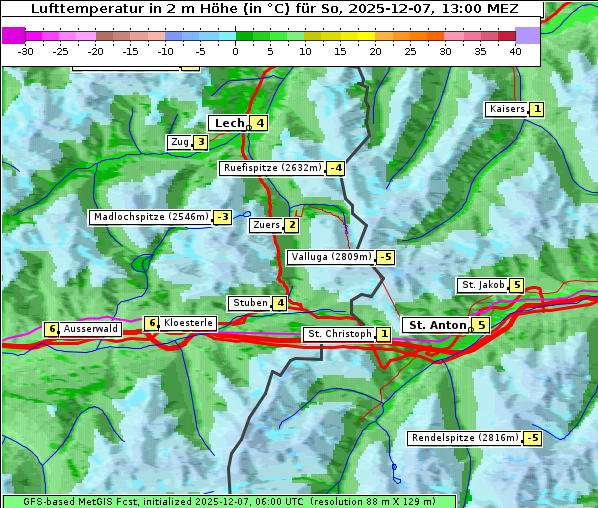 Temperatur, 7. 12. 2025