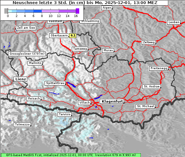 Neuschnee, 1. 12. 2025